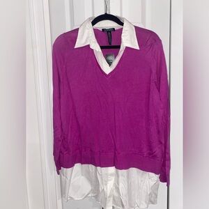 NWT LAUREN RALPH LAUREN Sweater Dress Shirt Size 1X pink